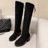 Skillful commuting style, knowledgeable, capable temperament, white-collar women's boots, not tired feet, with skirts, trendy women's shoes