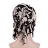 Kvinner India Muslim Elastisk Turban Print Cotton Hat Head Scarf Wrap