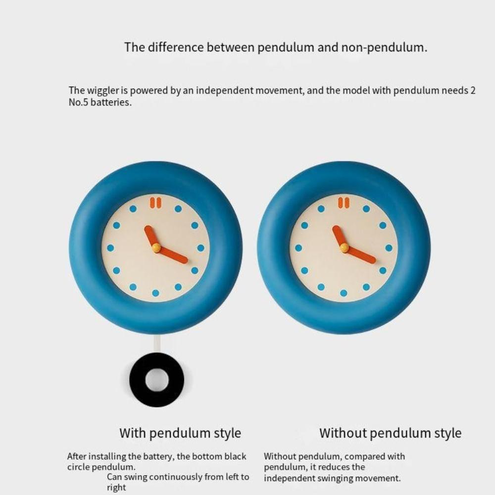 Minimalist Donut Round Desk Wall Clock Room Decoration Frame Silent Quartz Table Clock Kids Room Bedroom Office Home Decor Gifts