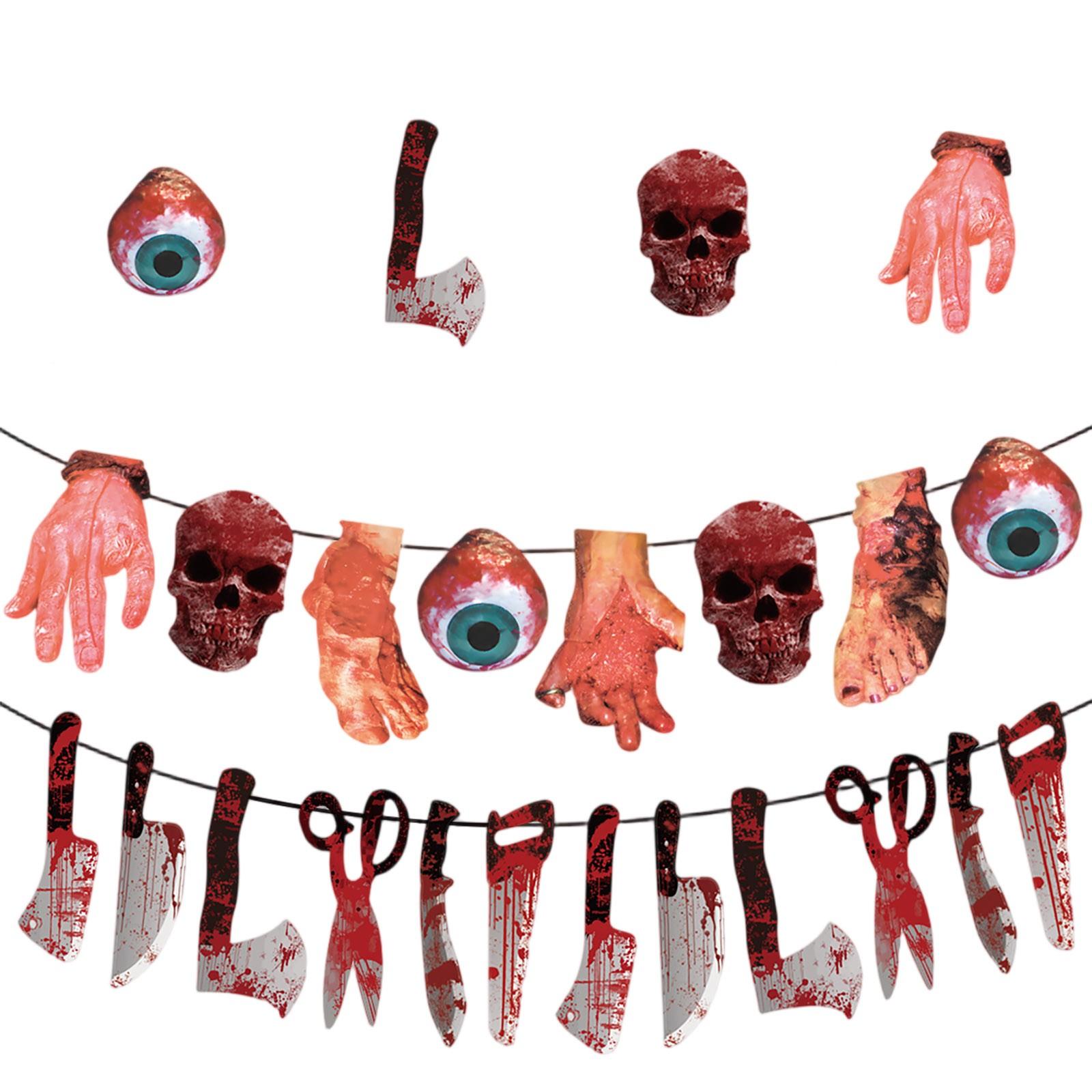 

Баннер для украшения Хэллоуинской вечеринки ужасов, макет торгового центра «Дом с привидениями», флажок One Size