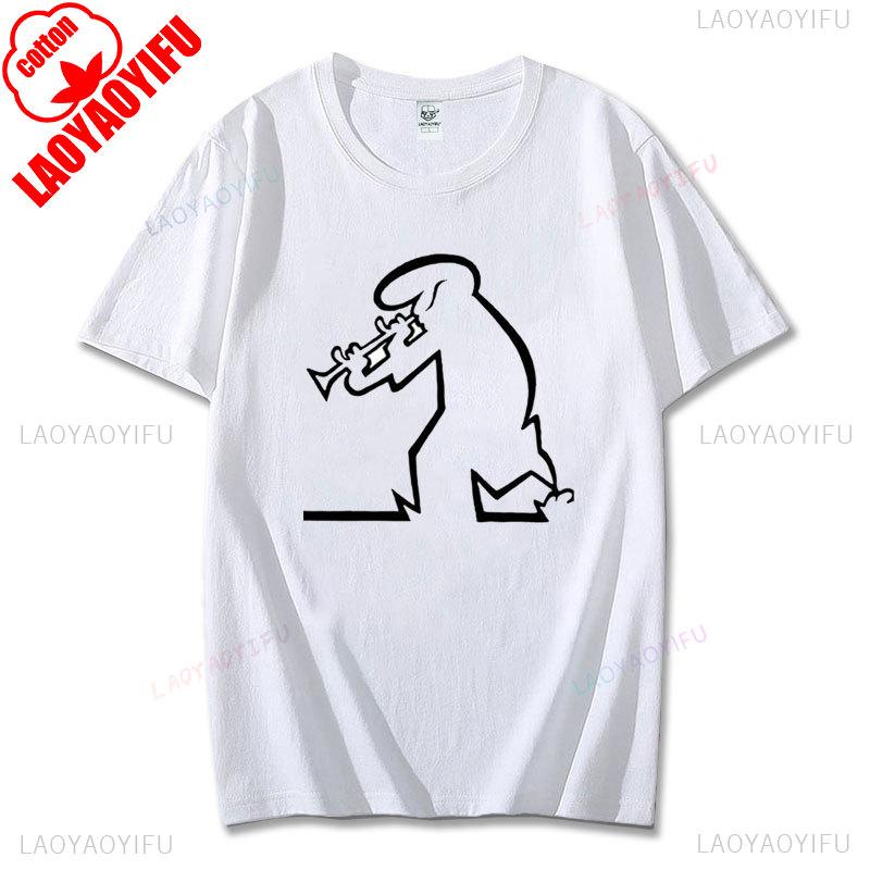 Happy La Linea Summer Casual T-Shirts Men Round Neck Graphic T Shirt Badum Linus Lineman Short Sleeve Tees Fashion Cotton Tops