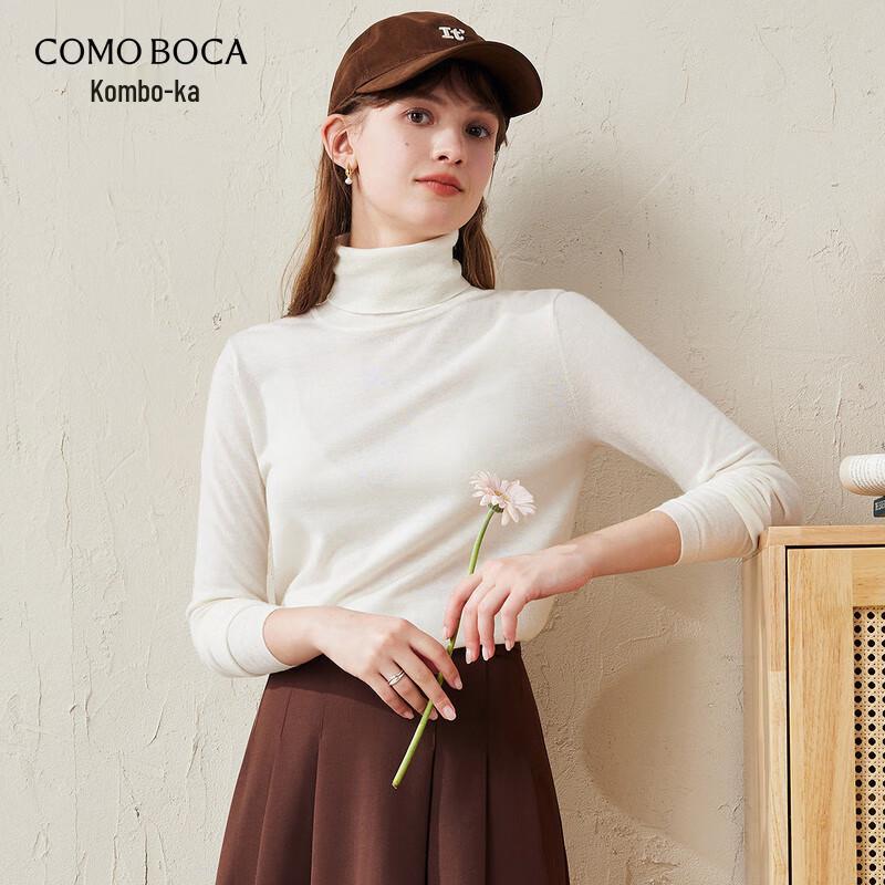 Komom Boka Women's Fine Merino Wool Turtleneck Sweater