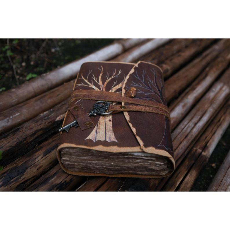 leather Journal Tree of Life - Genuine Leather Notebooks For Women - Beautiful Journal For sketches book Traveling book Blank Spell book