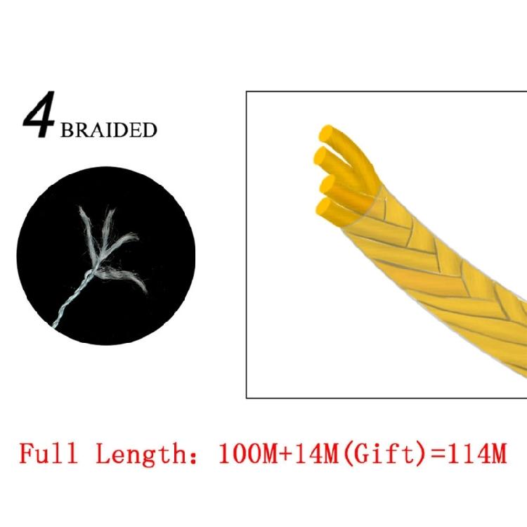 Braided Line 8lb-35lb 4 Wire Fast Water Cutting Fishing Line 4 Strands 124 Yards Braided Fishing Line Abrasion Resistant