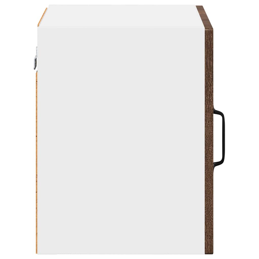 Wall Mounted Glass Cabinet LUCCA 2 Pcs Brown Oak 40 X 31 X 40 Cm