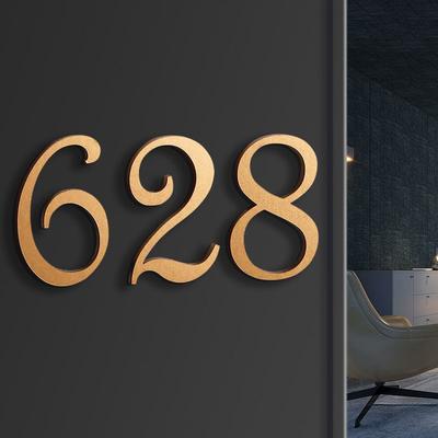1PC Address Plaque Acrylic Door Number Plate Sticker Mailbox Sign House Address Self Adhesive ARI