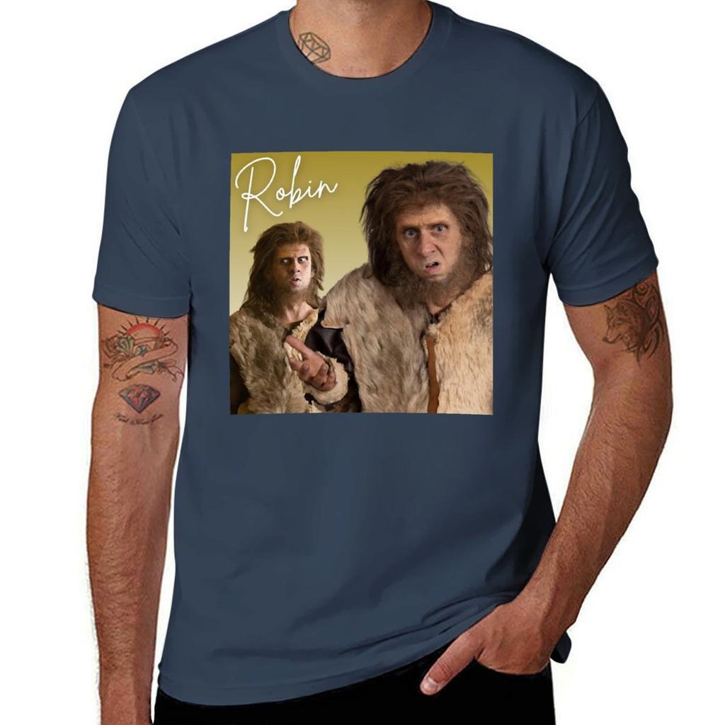 BBC Ghosts Robin Retro Tee TShirt Retro Style Print Casual Top