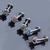 1pcs Labret Ring Lip Piercing Crystal Fashion Body Jewelry 316L Stainless Steel 16G Zircon Tragus Earring