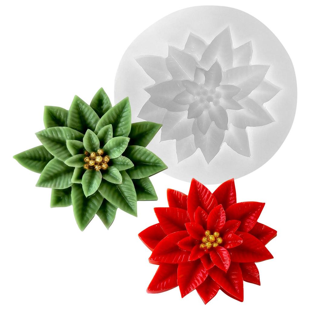Christmas Holly Silicone Mold for Aromatherapy Candle Making