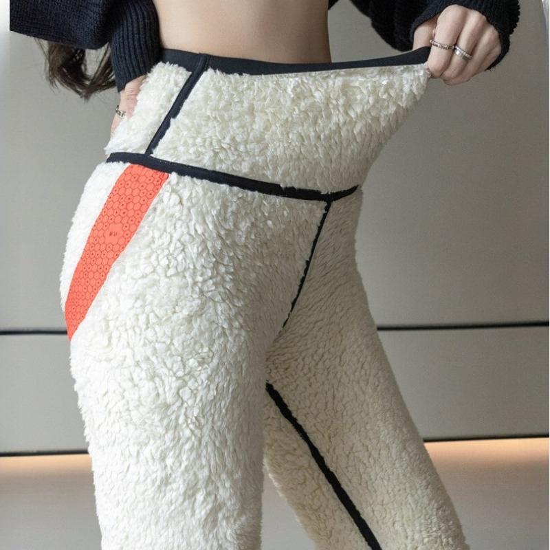 Shark Skin Pants Women Outdoor Wear Leggings Winter Cloud Soft High Waist Butt Lifting Tummy Control Sherpa Fleece Lined Thick Barbie Pants