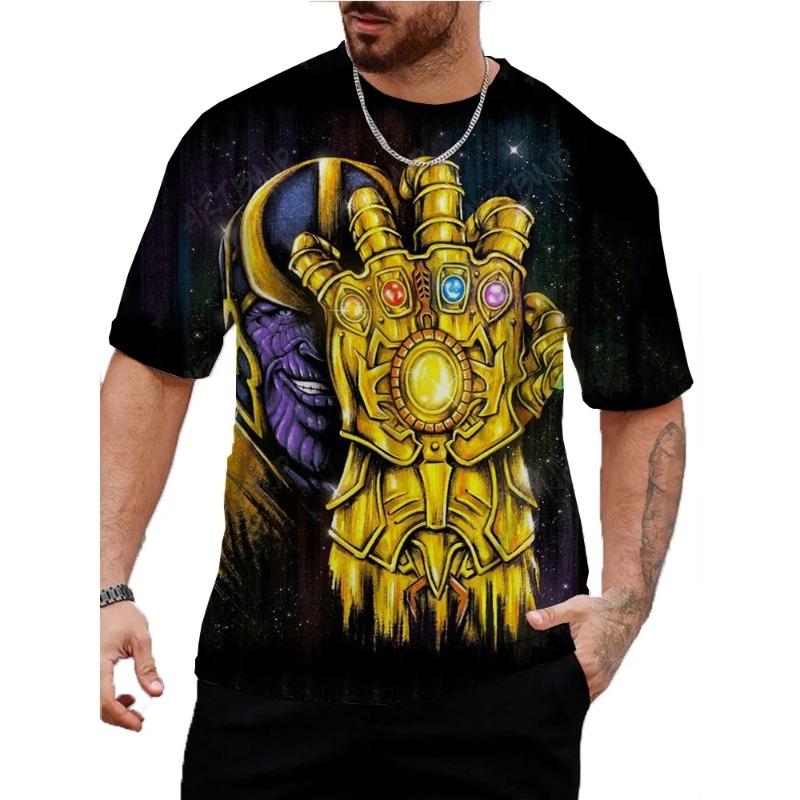 2026 Summer Men's Mieba 3D Printed T-shirt Printed Round Neck Short Sleeve Comfortable Men's Summer Clothing