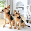 Cartoon Real Life Dogs Plush Toy Standing Collie Spot Dog Stuffed Soft Simulation Animal Dolls for Children Boys Gifts