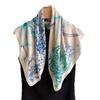 National Style Ink And Wash Lotus Print Silk Scarf Square Scarf High-End Shawl Versatile Neck Small Square Scarf Headscarf