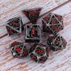 Set di Dadi Metallici Vuoti D&D Dadi Metallici Vuoti D&D 7 Pezzi Dadi Poliedrici