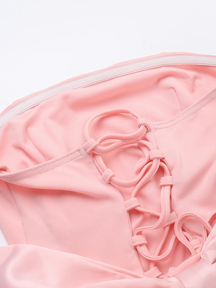 Women's Strapless Bow Short Dress Ladies' Princess Dress Christmas Festival Birthday Pink Black Blue Represent Dresses