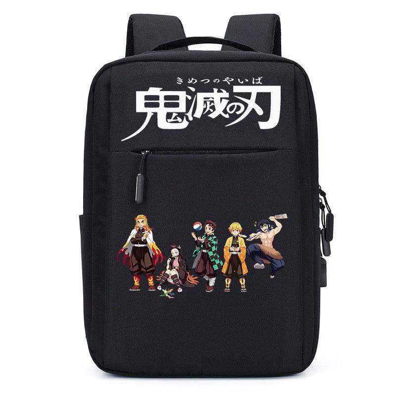 Japan Cartoon Comics Demon Slayer USB Charging Backpack Large Capacity Student Casual Backpack 0004