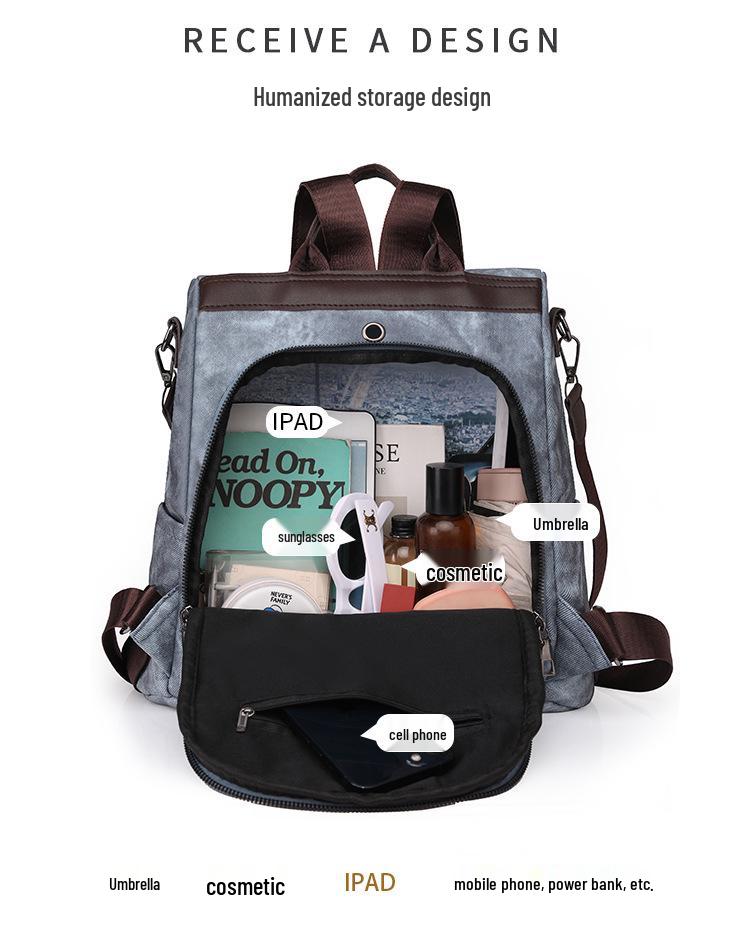 Women's Retro Soft Leather Backpack - Large Capacity, Multi-purpose & Stylish for Travel