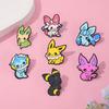 9Pcs Anime Pokemon Lapel Pins Cute Eevee Evolution Enamel Pins Set for Backpacks, Hats, Jackets Perfect Gift for Pokemon Lovers