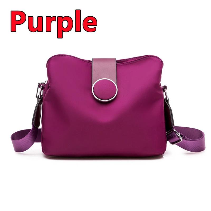 Vintage Nylon Vanntett Skulderveske Dame Wild Crossbody Bag Enkel Messenger Bag Daglig kvinnelig håndveske Reise Lady Purse Bolso
