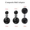 Adaptador de Montagem de Bola Dupla 1 Polegada para Bola de Extensão Composta de 25mm/17mm/15mm para Montagem Padrão de Soquete Duplo de Bola RAM