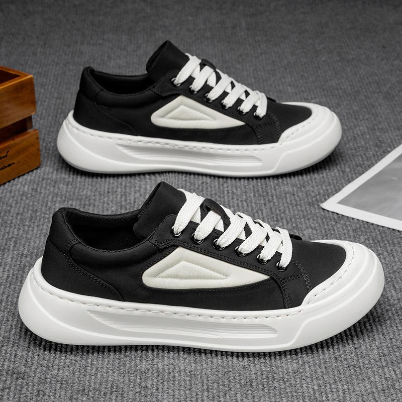 Men's Shoes Breathable Canvas Shoes 2025 Summer New Low-top Sports and Leisure Shoes Men's Soft-soled Versatile Thick Baseplate Shoes