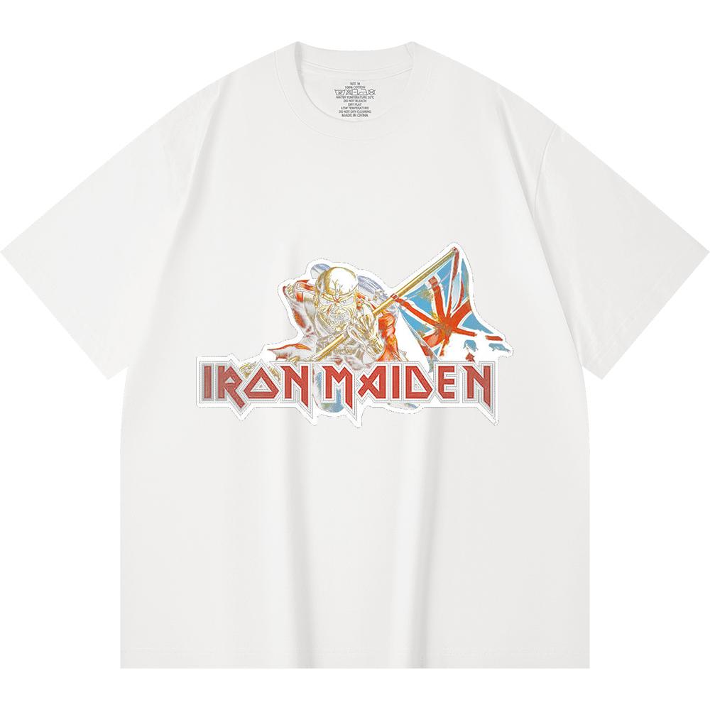 230 Gsm 100% Cotton Heavy Metal T-Shirt  Rock Band Popular Music Print Unisex Heavy Cotton T Shirt