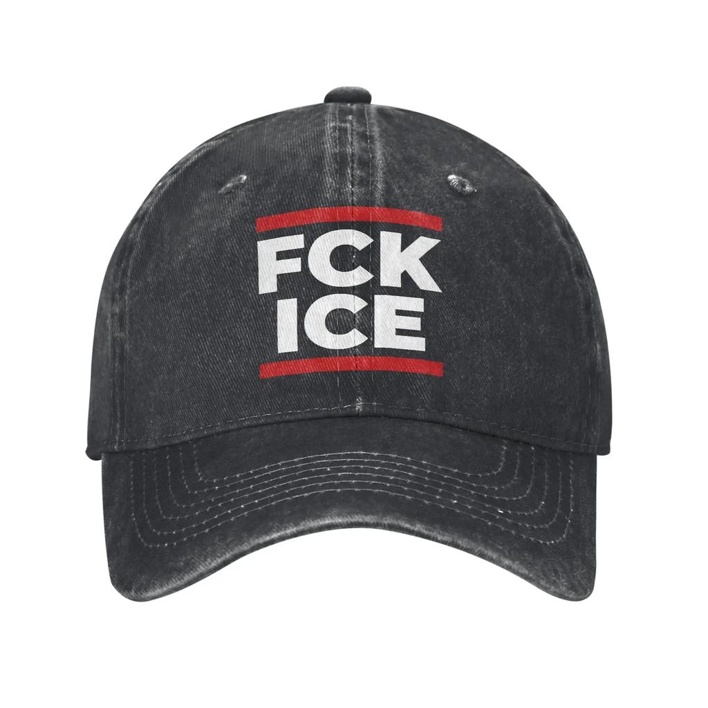Abolish ICE Unisex Baseball Caps  Distressed Denim Washed Hats Cap Vintage Outdoor Activities Adjustable Sun Cap
