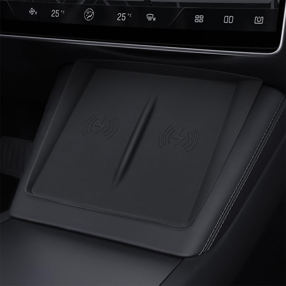 Încărcător wireless din silicon cu control central pentru telefon, capac de încărcare wireless, pentru Tesla Model 3 Highland 23