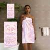Asciugamano da Spiaggia Coniglietto e Agnello Carini, Asciugamano da Bagno Kawaii Rosa Pastello per Bambini
