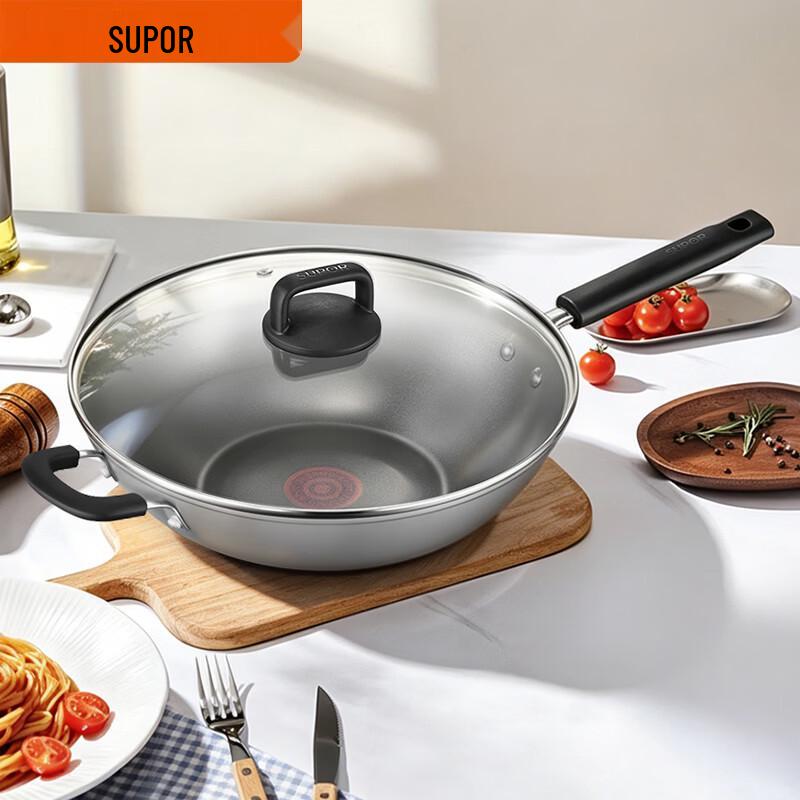 SuPor Titanium Non-stick Wok with Red Dot Indicator