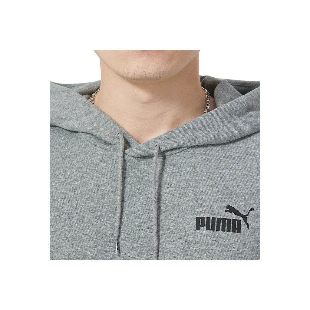 Puma Logo Printed Hooded Long Sleeve Sweatshirt Men sweatshirt Gray 589038-03