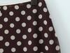 American Style Polka Dot V-Neck Camisole & High-Waisted Skirt Two-Piece Set