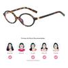 Retro  Spicy Girl Glasses Women'S Elliptical Small Frame Fashion Tortoise Leopard Pattern Glasses