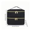 Double-Layer Storage Bag Lightweight Makeup with Handle Boxy for Travel