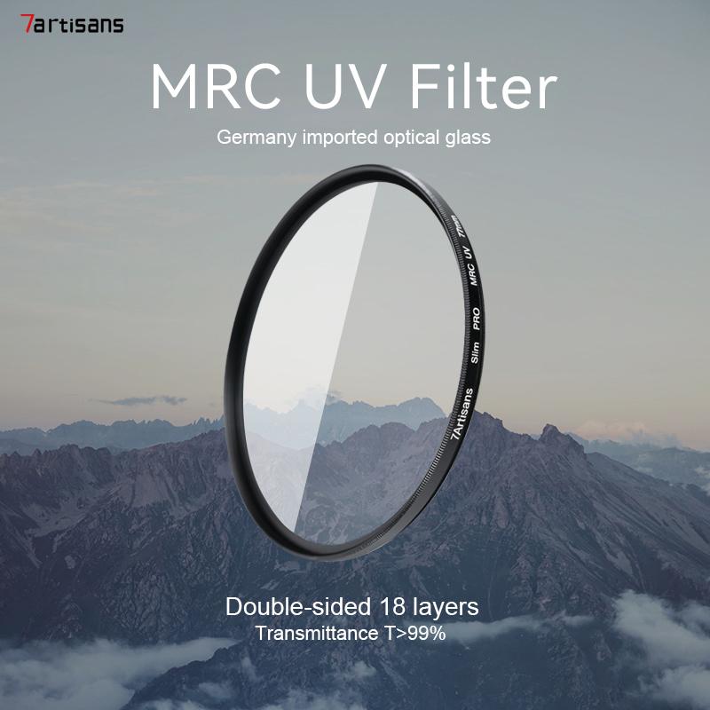 7artisans 46-82mm MRC-UV Protection Filter with 18 Multi-Layer Coatings/Scratch Resistant Ultra-Slim UV Filter for Camera Lens 52mm