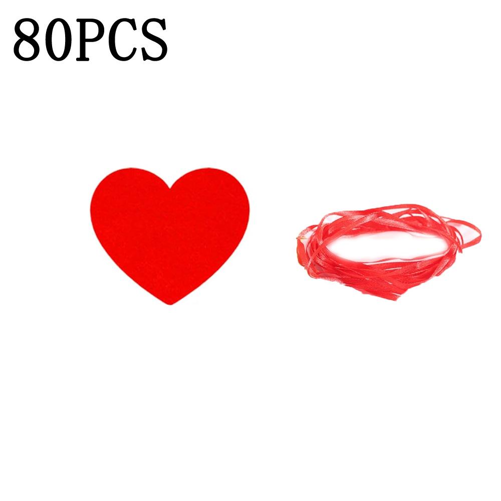

DIY Pre-Assembled Red Heart Felt Garland - Hanging Decoration for Valentine s Day, Birthday Party Supplies 1600*900*700MM