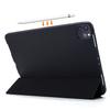 For iPad Pro 11 (2024) Case Origami Stand PU Leather+Silicone Cover with Auto Sleep/Wake