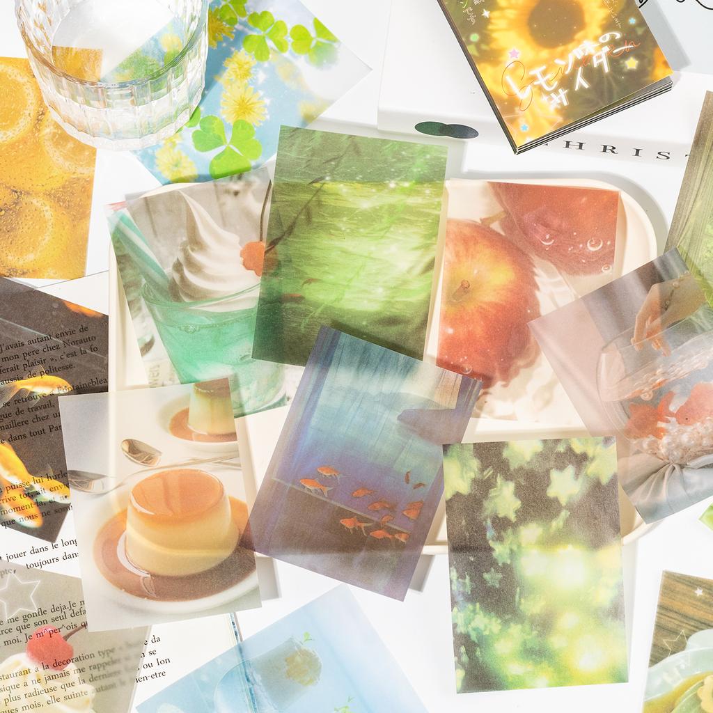 20 Sheets/Bag Summer Theme M5 Tracing Paper For Scrapbooking DIY Wrapping Sticker Base Art Creation & Card Decoration