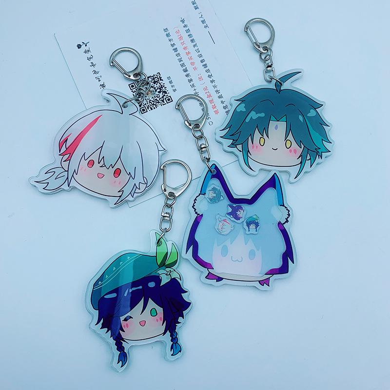 Custom Acrylic Anime Cartoon Standee & Name Tag - Cute Desktop Ornament & Keychain Gift for Kids & Students