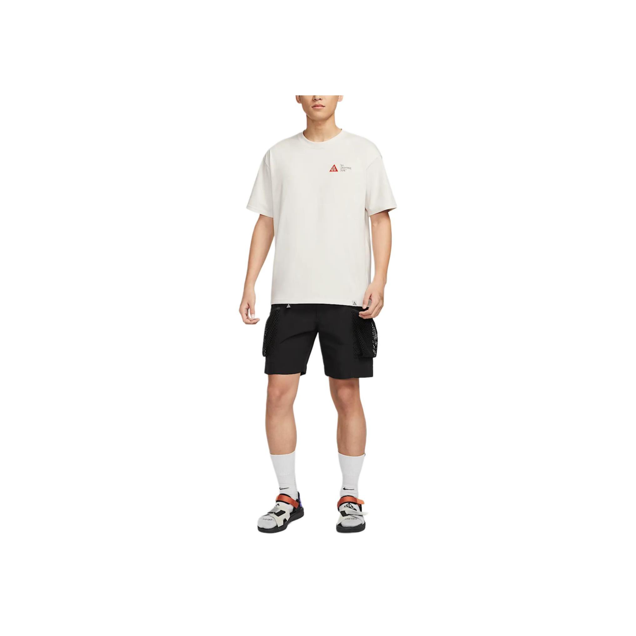 

Nike ACG Dri-Fit SS25 Модная универсальная спортивная повседневная футболка с коротким рукавом Мужские топы Молочно-белый HJ0801-030 2XL