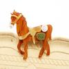 New Design Running Horse Brooch Brown Brooch Pins Jewelry Zodiac Animal Badge  Women