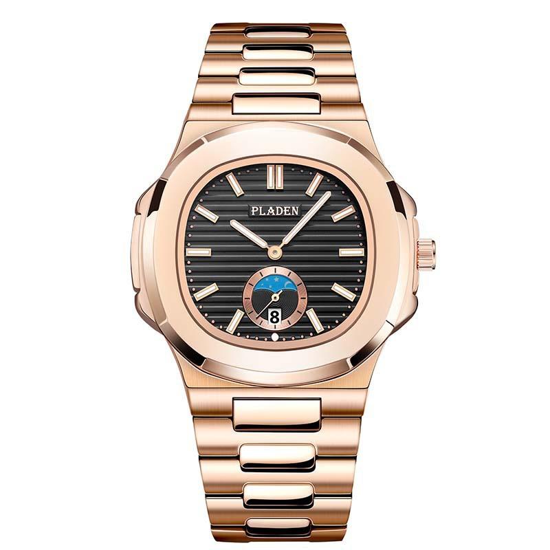 Classic Men's High-end Fashion Business Stainless Steel Waterproof Quartz Watch