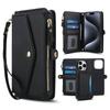 For iPhone 16e/16 Pro Max Wallet Case, Support Wireless Charging with RFID Blocking Card Holder, Wallet Detachable Magnetic Case