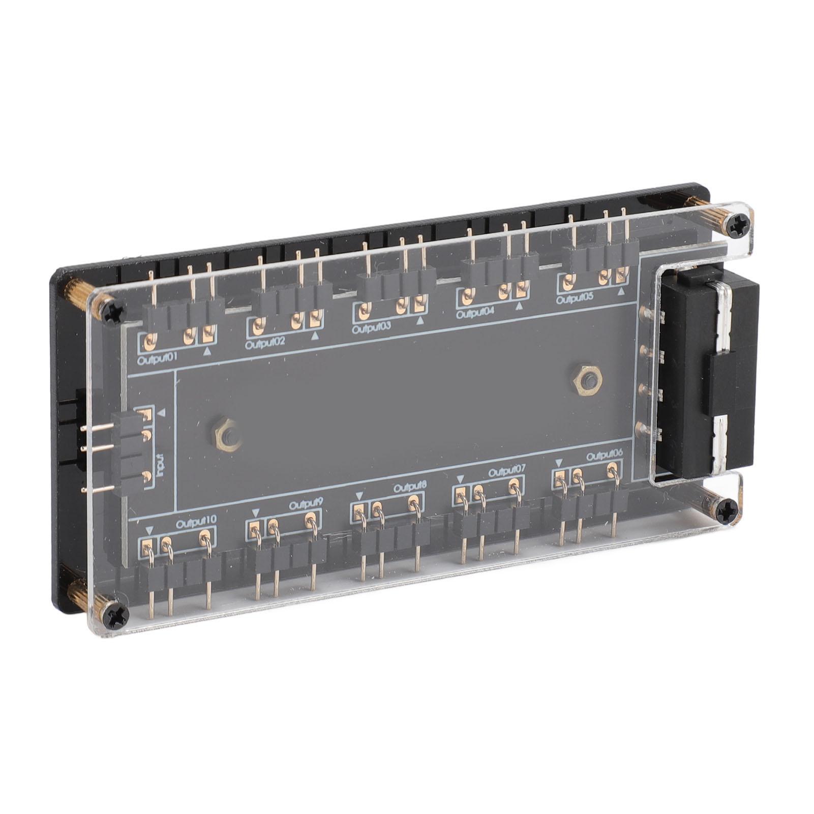 

5 В 3-контактный ARGB RGB светодиодный разветвитель-концентратор с акриловым корпусом мощный 4D блок питания универсальный для большинства