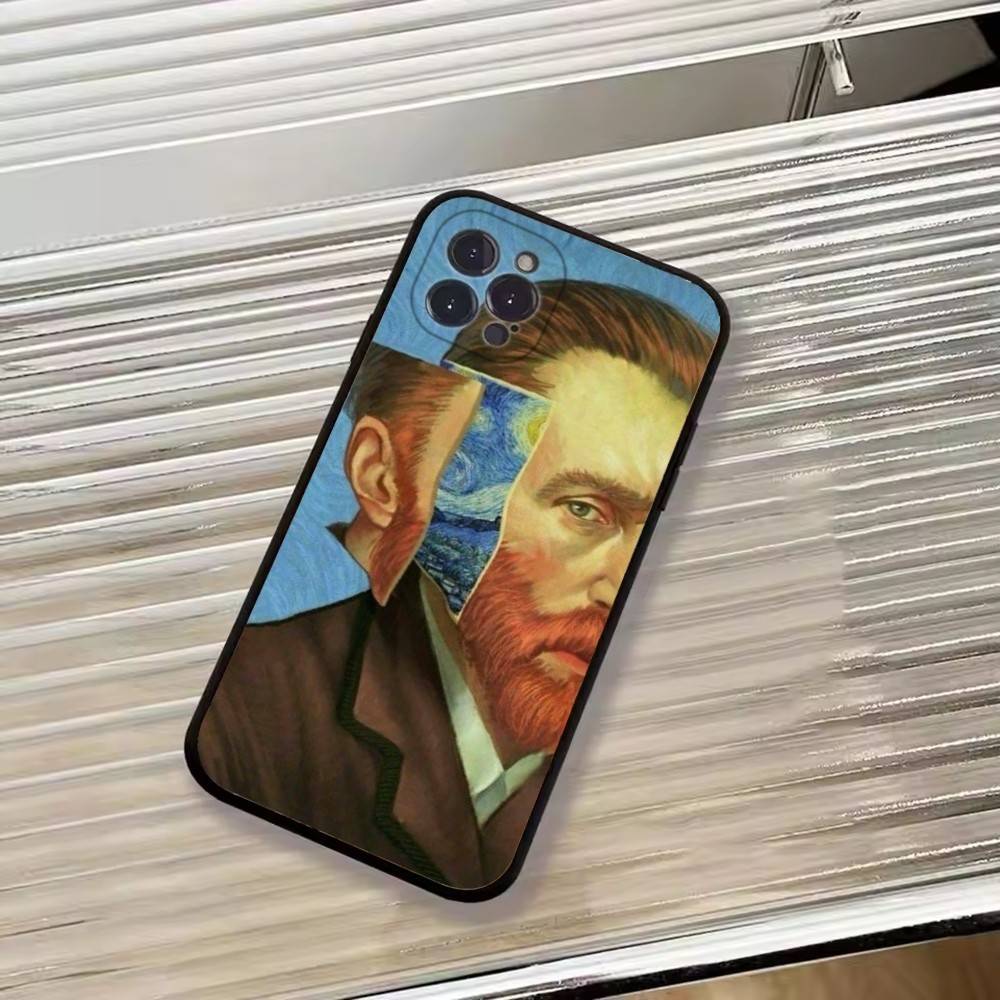 Van Gogh A-Art Aesthetic Phone Case For iPhone 17, 16,15,14,13,12,11 Plus,Pro Max, Others Soft Black Cover