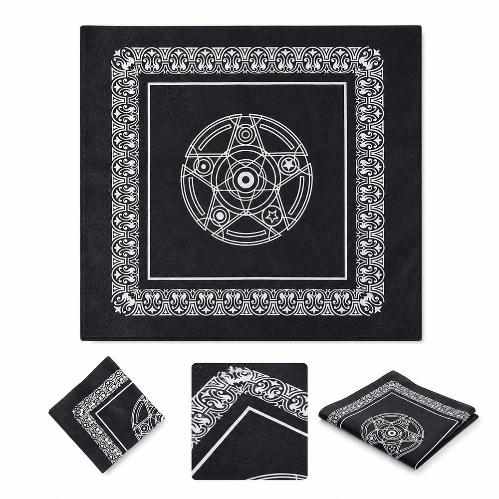 Altar Setup Board Game Mat Black White Tarot Table Cloth New Decorative Tablecloth Tarot Reading