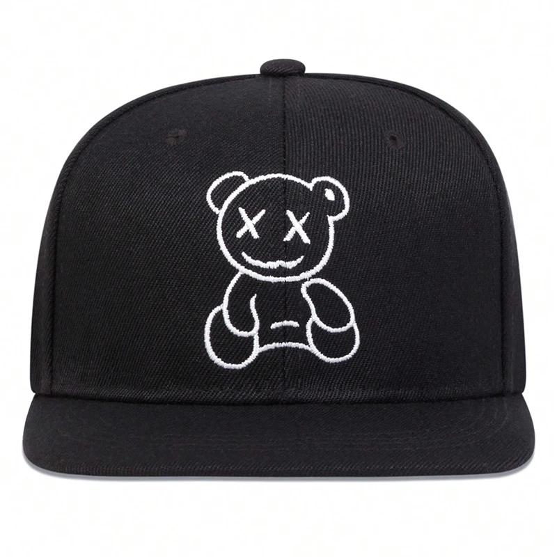 Unisex XX Little Bear Embroidery Hip-hop Hats Spring Autumn Outdoor Adjustable Casual Baseball Caps Trucker Caps Sunscreen Hat