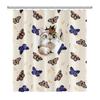 Funny Cat Shower Curtain Cartoon Cute Cats Dog Kids Shower Curtain for Bathroom Waterproof Polyester Home Decor Shower Curtains