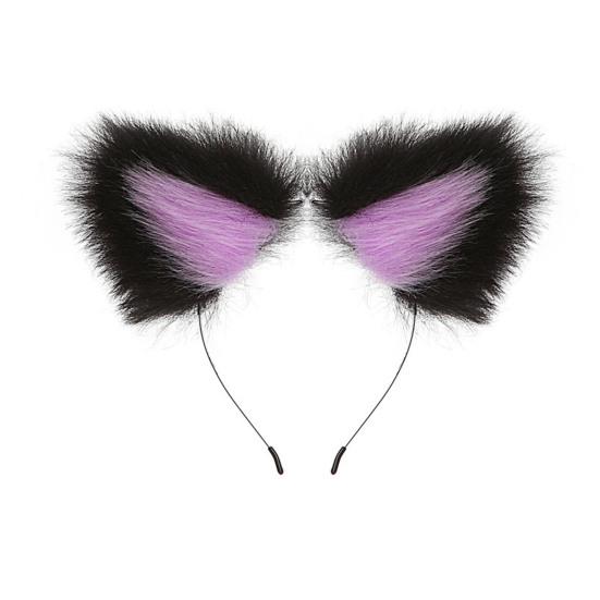 Plush Cat Ear Headband Durable Metal Hairband Versatile Design Hair Hoop Cosplay Props Hair Accessory