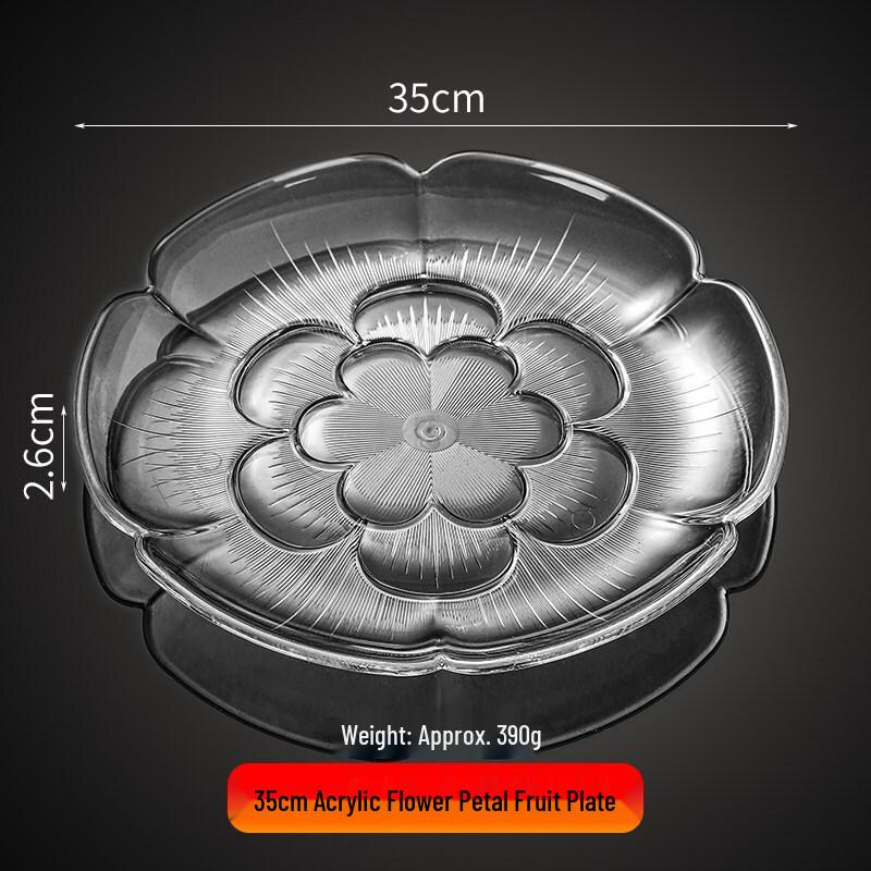 Jingbaodi Commercial Acrylic Petal Serving Platter